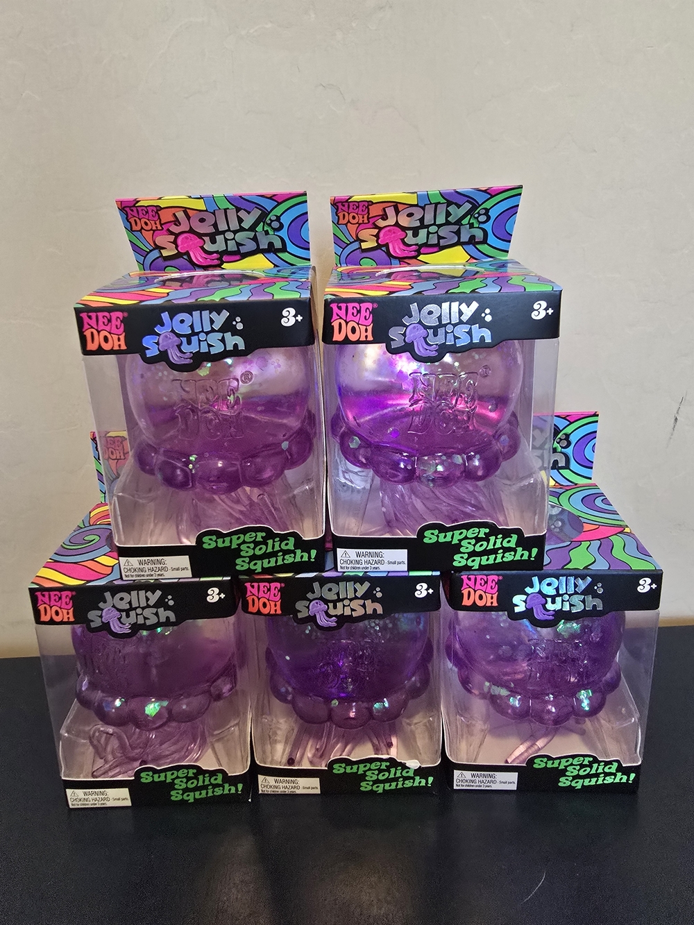 Authentic NeeDoh Jelly Squish Purple Super Solid Squish Toy - Listing Is For ONE